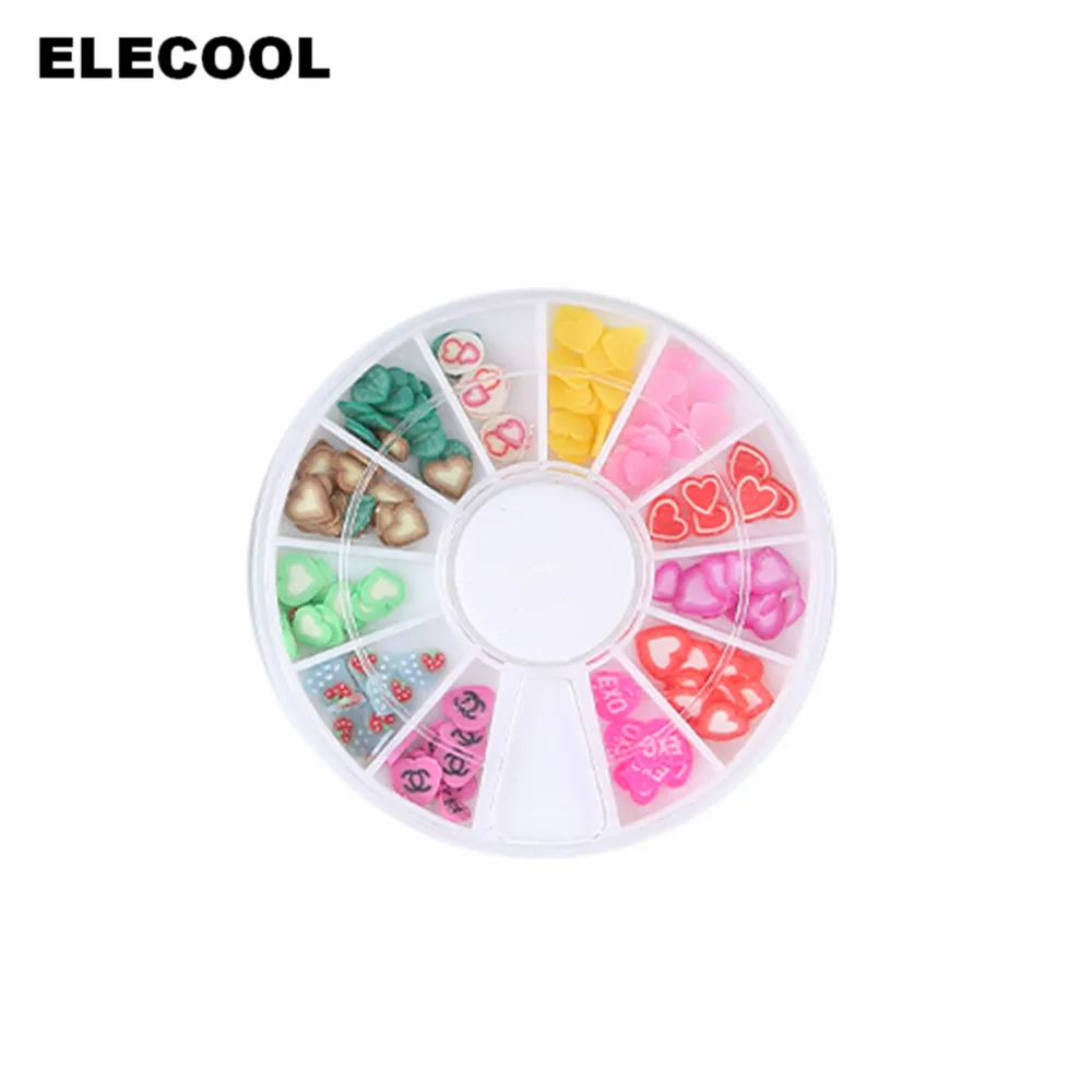 ELECOOL 1 коробка маленькое сердце Бабочка фруктовые кусочки форма Типсы для дизайна