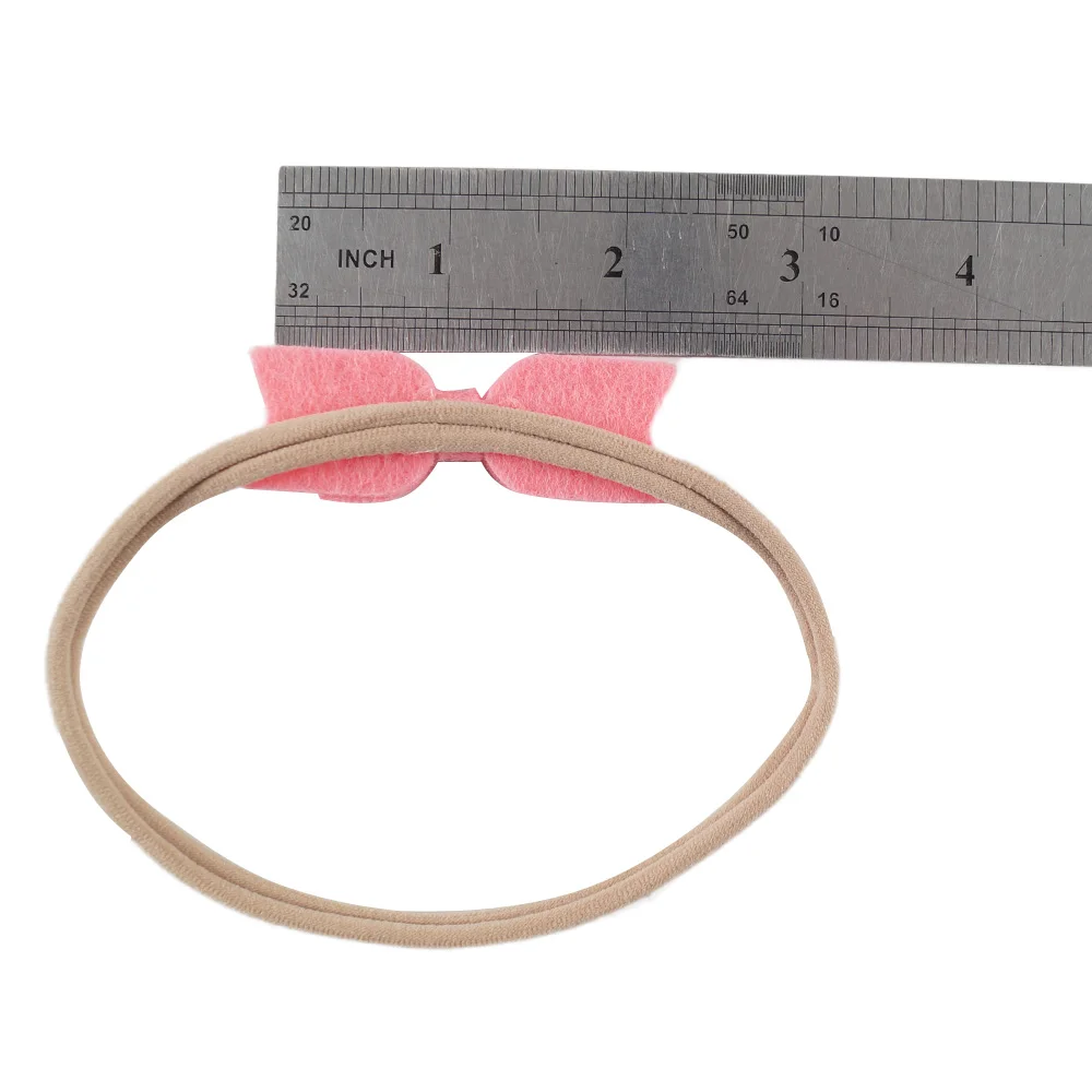 Милый однотонный эластичный нейлоновый ободок 5 шт./компл. нетканый бантик для