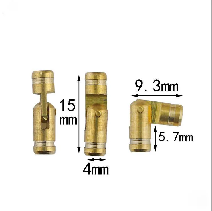 4x15mm 5 мм/4 мм толстый Латунный цилиндрический шарнир деревянная коробка фиксированная коробка с шарниром шарнирная опора - Цвет: 4x15mm
