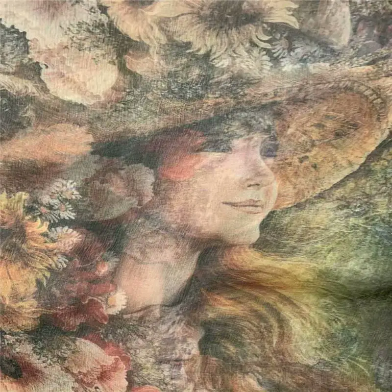 Европейская мода чистая шелковая ткань «Mulberry» шелковая ткань напечатанная для мягкого платье с шарфом Швейные материалы 5+ 2 ярдов! L61851