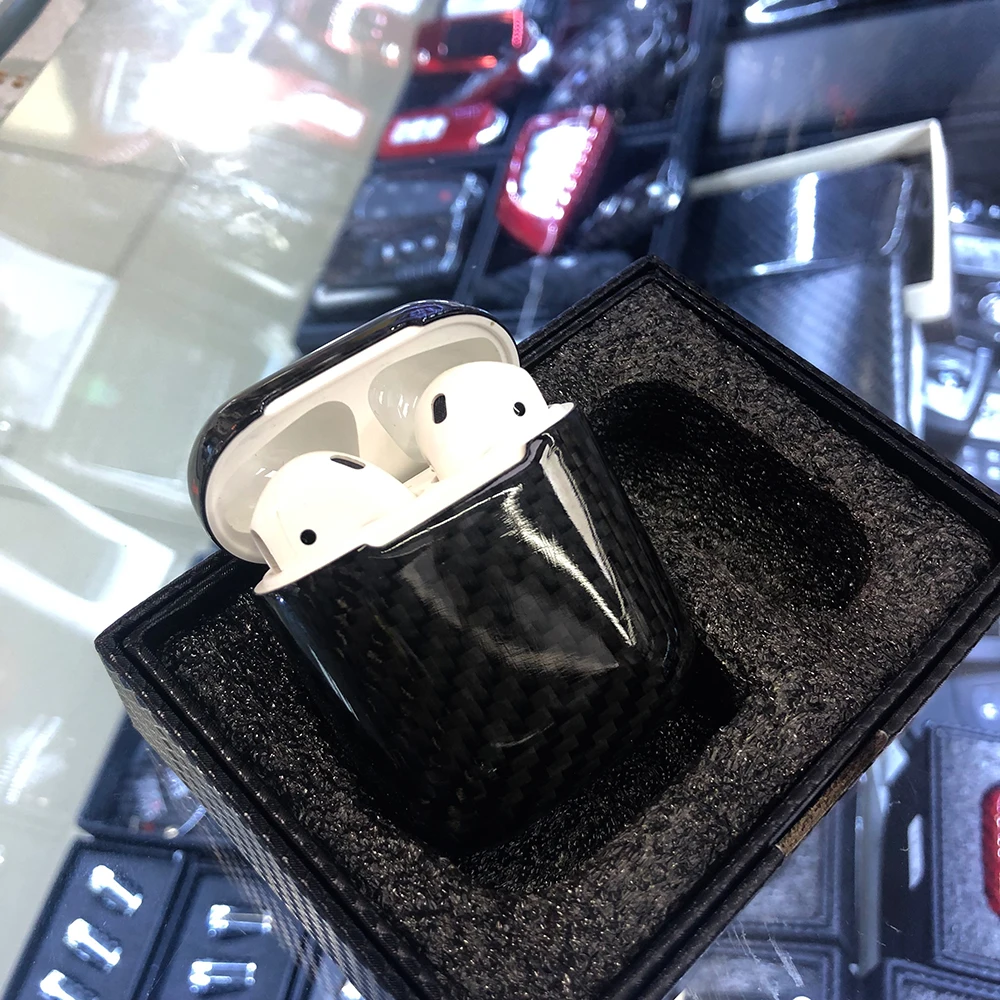 Чехол из настоящего углеродного волокна для Apple AirPods, роскошный тонкий светильник, защитный чехол для наушников из углеродного волокна, чехол для AirPods, новинка