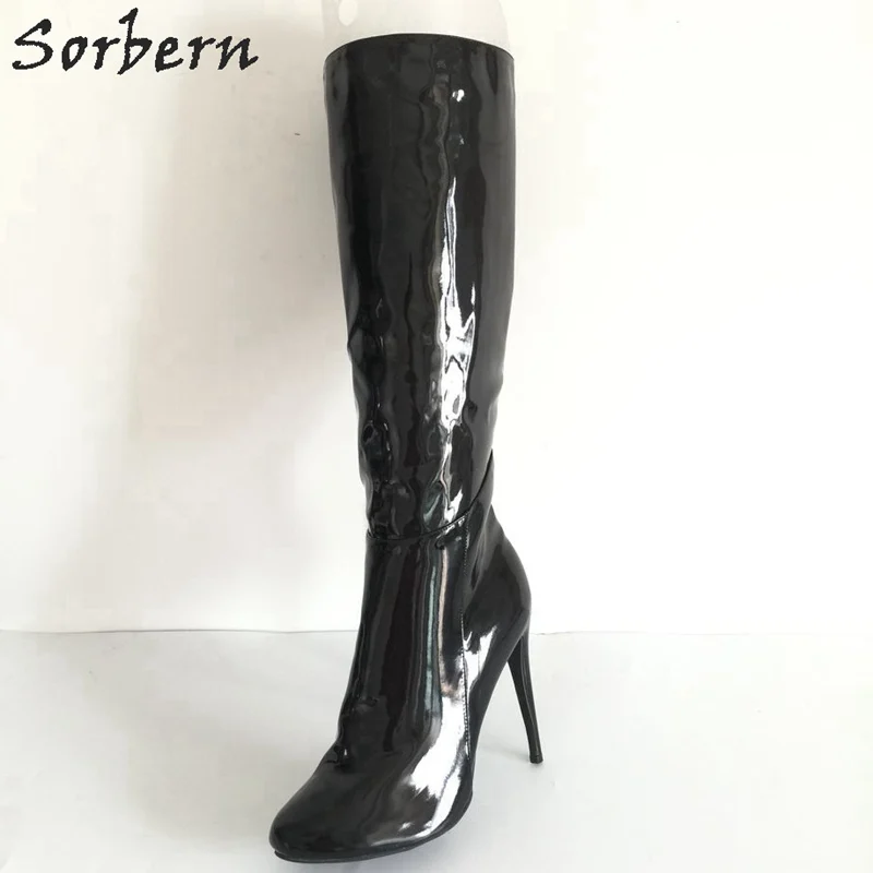 Sorbern/женские зимние ботинки короткие на высоком каблуке с плюшевой подкладкой