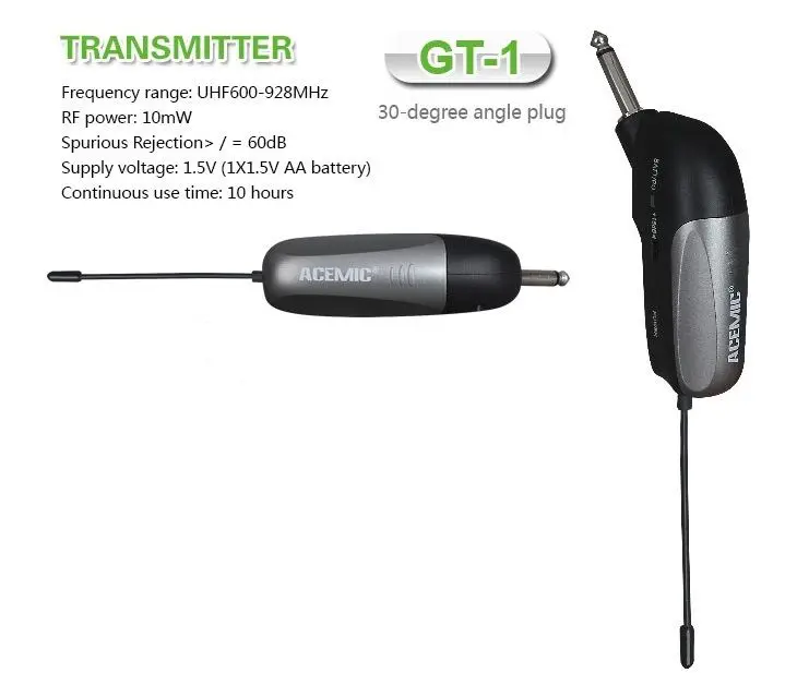 ACEMIC EX 100/GT 1 Pro UHF 100 M беспроводной электрогитара микрофон бас Keyborad барабаны скрипка