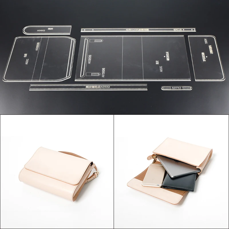 1 Набор сделай сам для кожаного изделия Декоративный Шов Трафареты Handmamde сумка