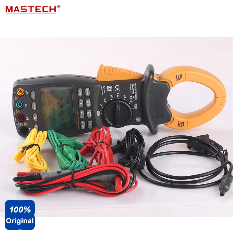 MASTECH MS2203 3 фазный цифровой Мощность коррекция коэффициента зажим для тестера RS232