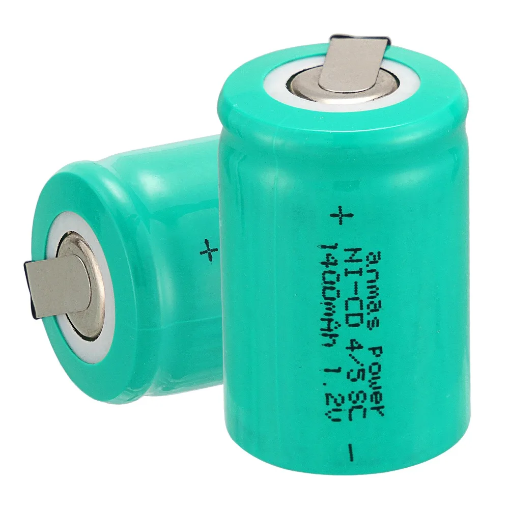 Anmas power! Высококачественная аккумуляторная батарея Ni Cd 36g 4/5 SubC Sub C 1 2 V 1400mAh С Tab Green
