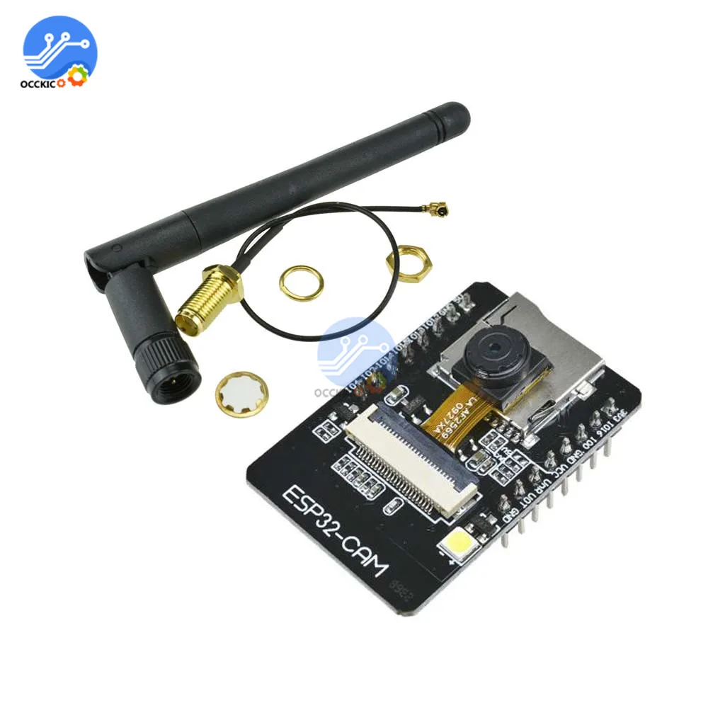 ESP32 CAM плата Wifi OV2640 Камера модуль Bluetooth макетная с 2 4G Беспроводной антенна SMA NRF24L01
