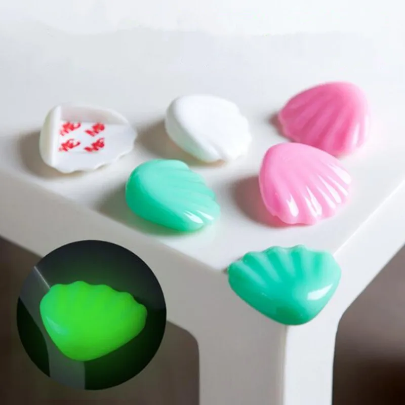 

10pcs! Shell shape Table Luminous anti-collision angle Soft Child Safety Corner Guard Table Edge & Corner Guards