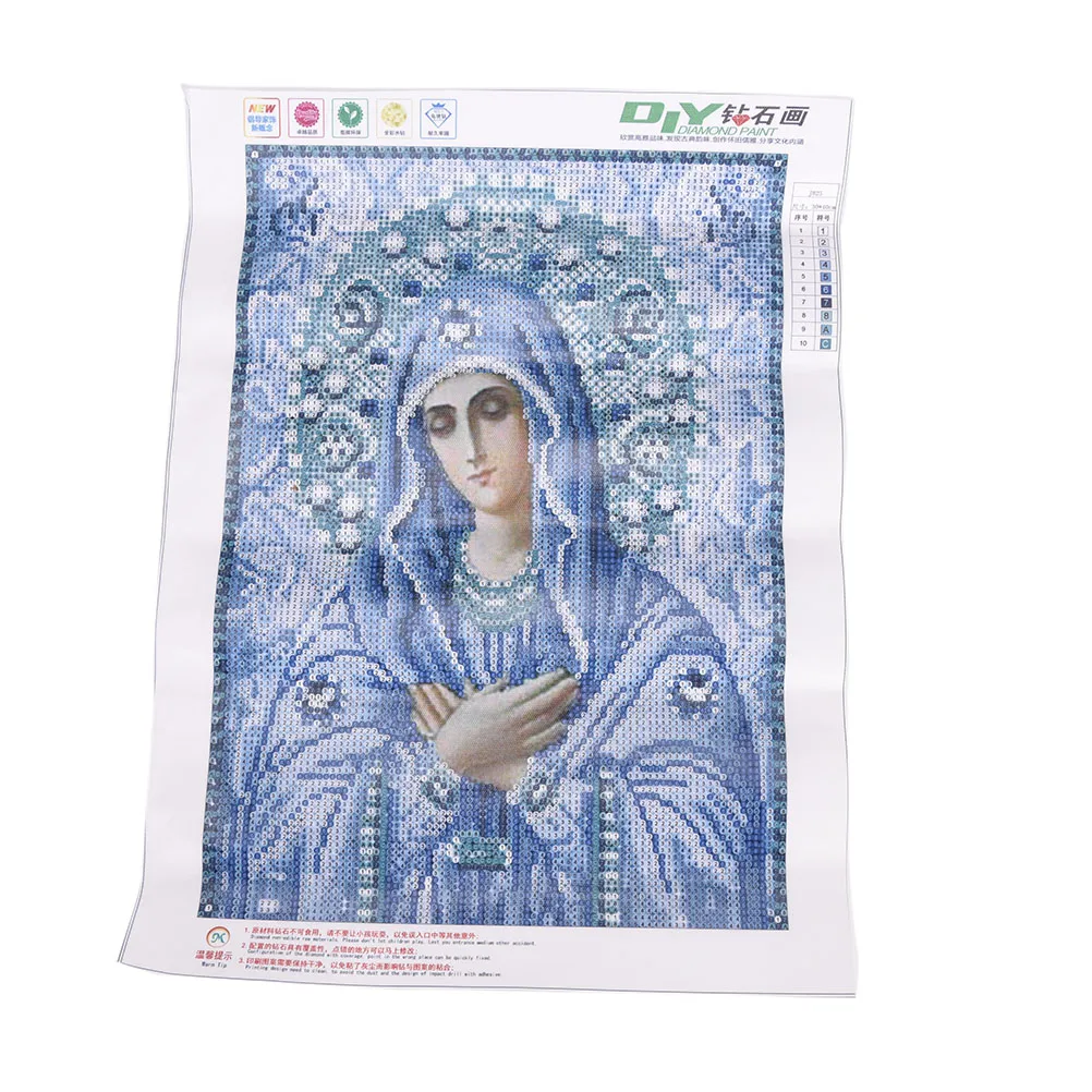 5D алмазная вышивка круглая Алмазная мозаика из полимера религиозная картина