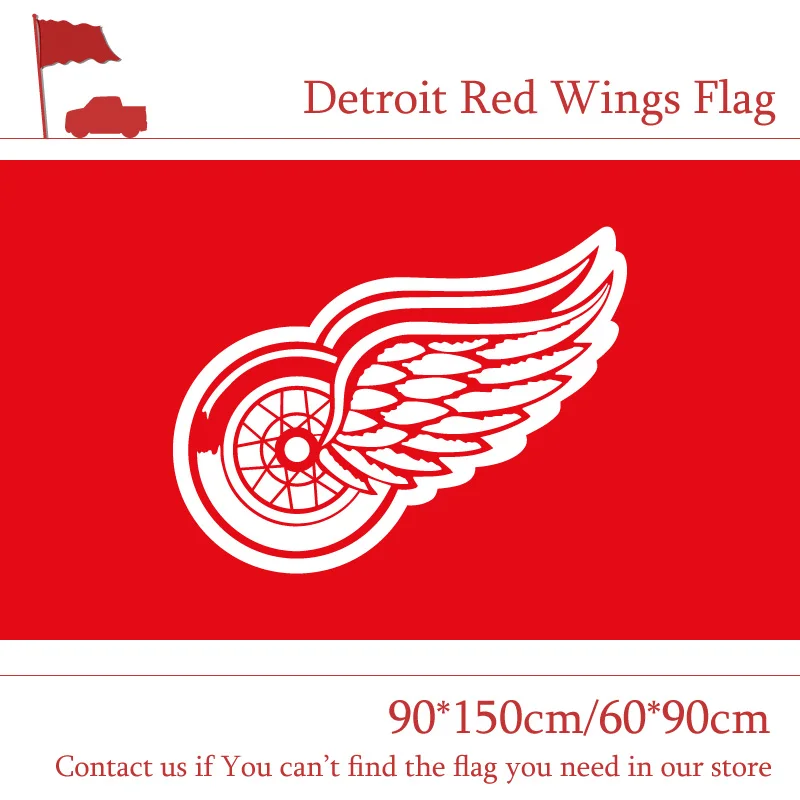 

90*150cm 60*90cm 3x5ft Detroit Red Wings Flag NHL Hockey Flag Flying Holiday Party Supplies