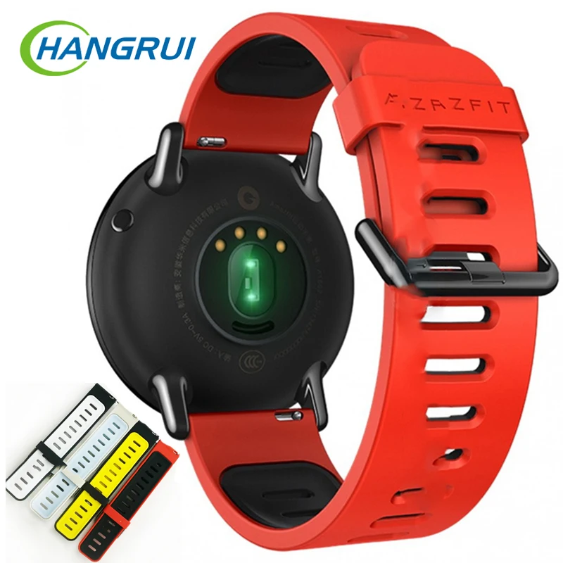 Сменный силиконовый ремешок для умных часов xiaomi huami amazfit pace stratos 2/2s 22 мм samsung gear