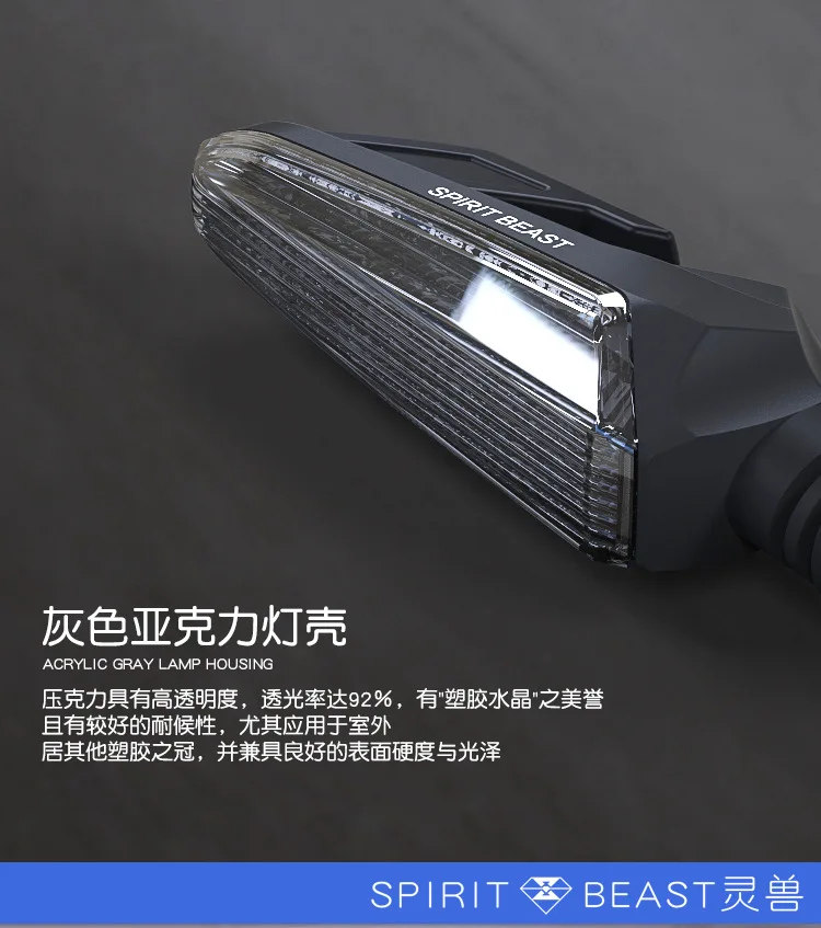 1 пара Spirit beast направленная для moto rcycle Поворотная сигнальная лампа мигающая moto led 12V