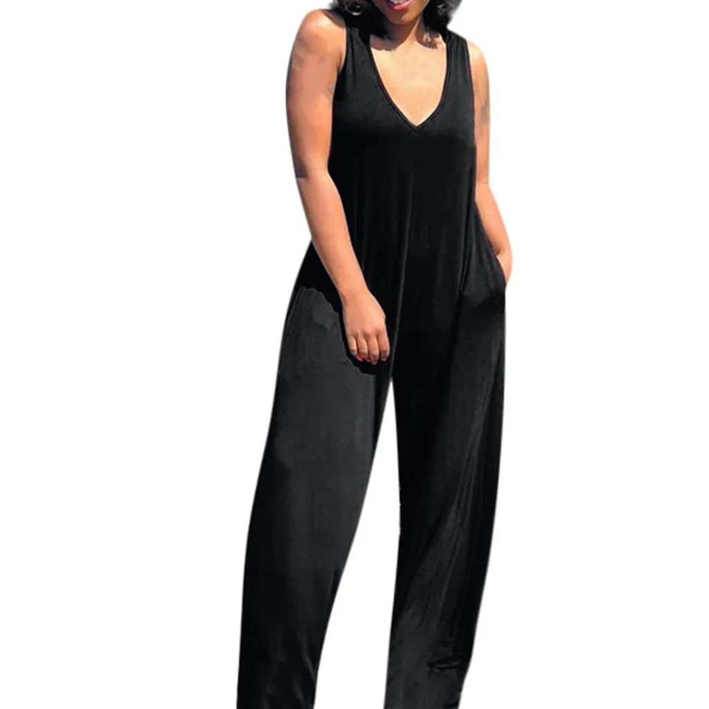 Женские повседневные широкие брюки с капюшоном CHAMSGEND удобные комбинезоны