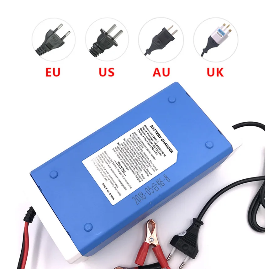 12 V 24 V 10A автомобиля Батарея Зарядное устройство автоматического мотоцикла лодка трехколесный велосипед свинцово-кислотная батарея AGM гель мА/ч. аккумулятор Зарядка 100AH 12 V 24 вольт 10 ампер A