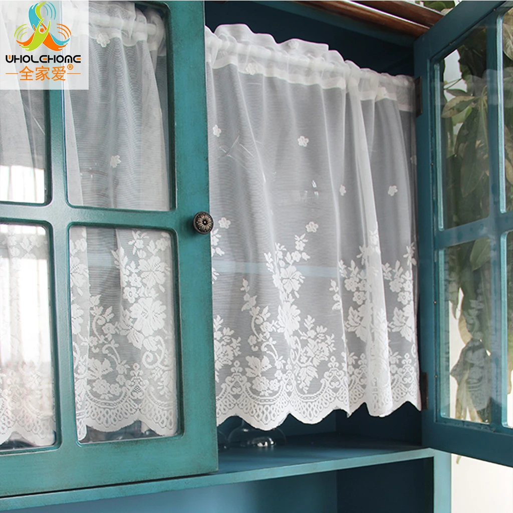 1 шт. модная Цветочная пасторальная занавеска из полиэстера для кухни Маленькая