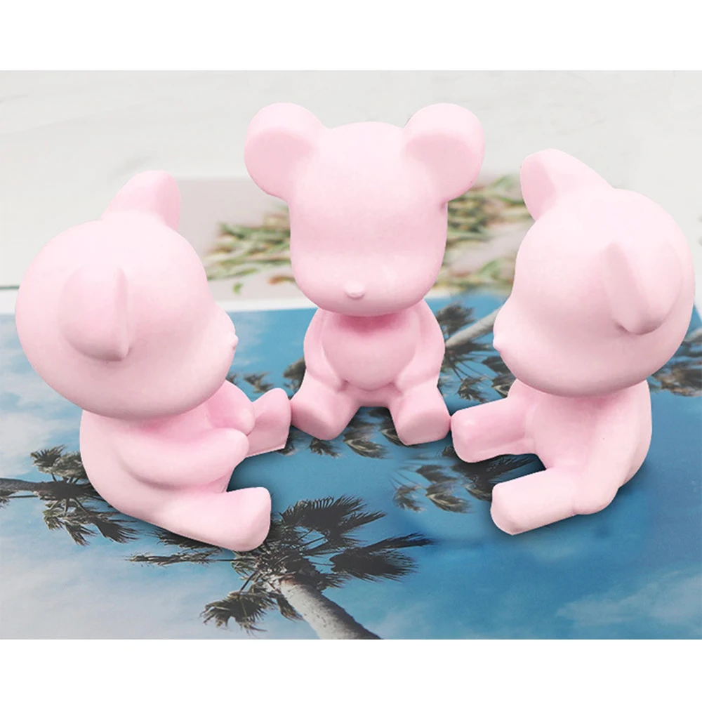 Горячая продажа DIY кристальная капельная силиконовая форма 3D Медведь Паддингтон