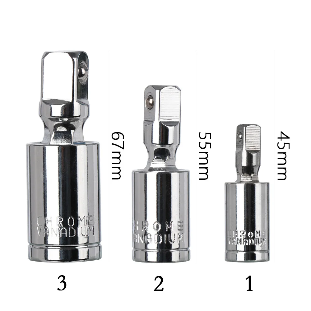 DAYFULI 1/4 &quot3/8&quot 1/2 &quotуниверсальный шарнир набор трещотки угол расширения бар