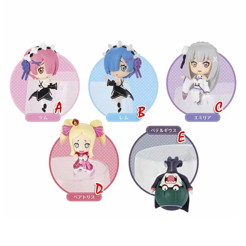 Re: жизнь в другом мире от Zero 5 шт./компл. мини фигурки 1/16 весы Ram Rem Emilia Beatrice ПВХ