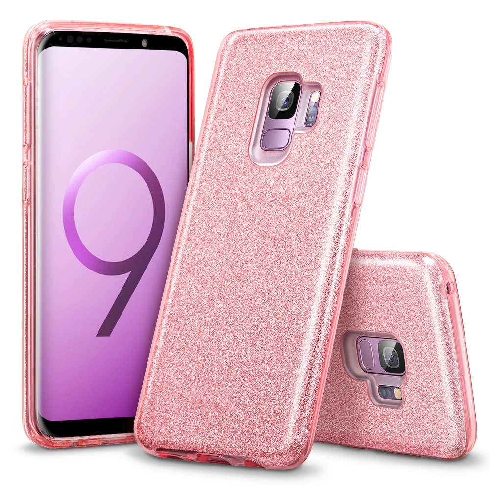 Glitter Silicon Case For Samsung Galaxy A10 A20 A30 A40 A50 A70 A6 A7 A8 A9 J3 J4 J6 Plus 2018 S8 S9 S10 S10E 3 Layer Cover |