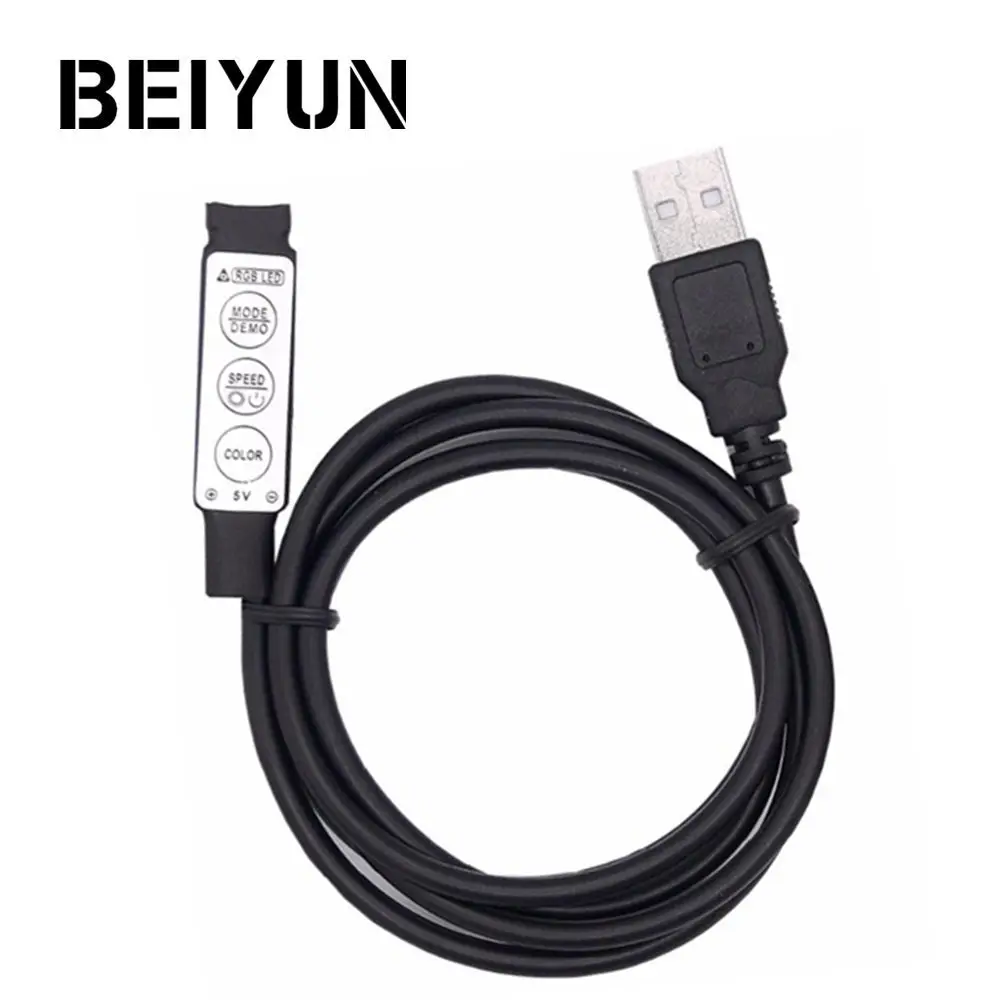 DC 5V USB LED RGB контроллер мини 3Key 4Pin пульт дистанционного управления диммер для SMD 5050