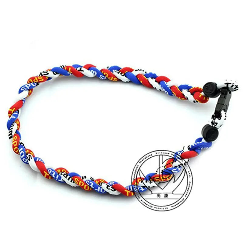 Ожерелье из германиевого титана и силикона ручной работы в европейском