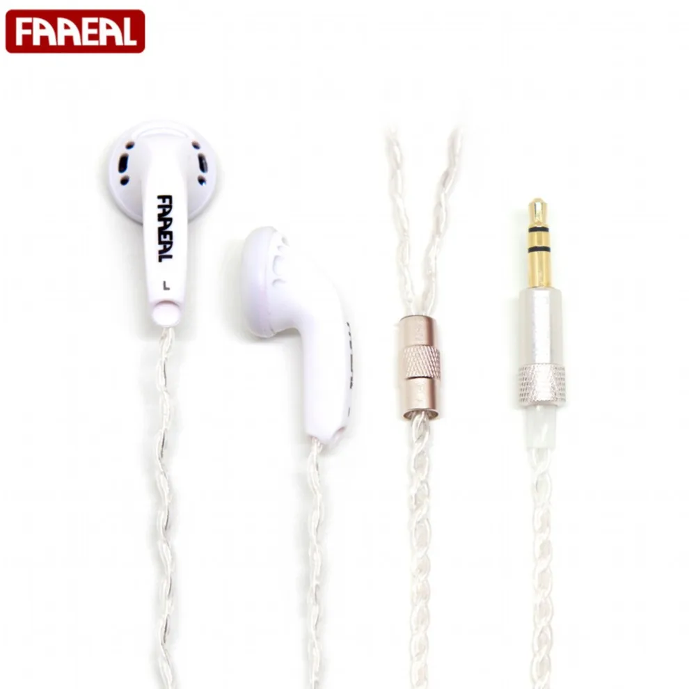 FAAEAL Snow-lotus 2,0 HIFI Наушники DIY MX500 64 Ом UE прозрачный посеребренный обновленная версия женских звуковых наушников - Цвет: Snow-lotus 2.0 White