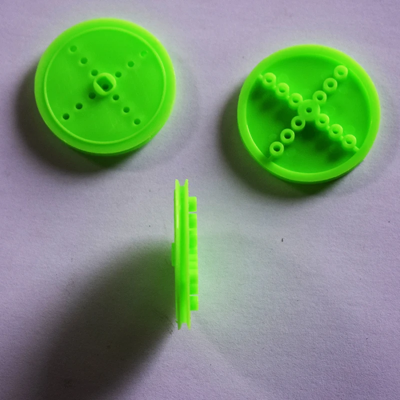 

10/100pcs 42mm 2mm/TT hole plastic pulley wheel rc car plane robot kids toys for boys diy baby accessories montessori PU422ABG