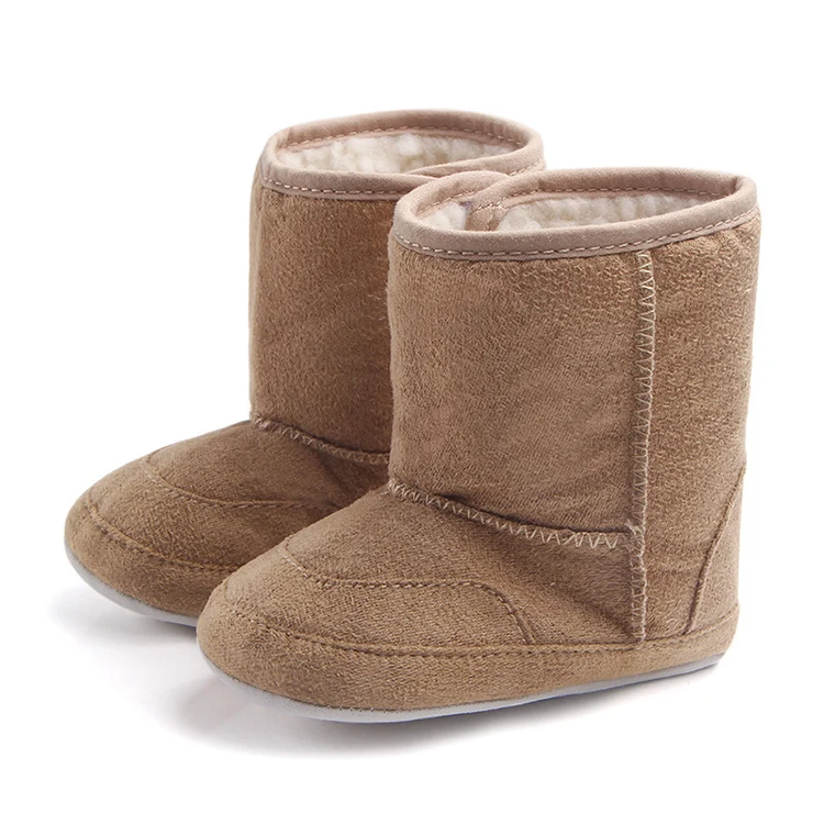 Теплые зимние пинетки для девочек; хлопковая однотонная обувь для мальчика; обувь для новорожденных; детская обувь для малышей
