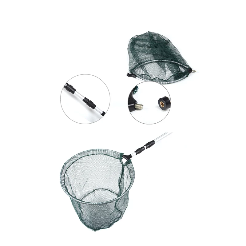 136 см Портативная Складная Алюминиевая рыболовная сеть для ловли нахлыстом сетка