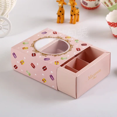 Лучшая цена! 6 слот макаронная упаковка коробка Макарон печати упаковки