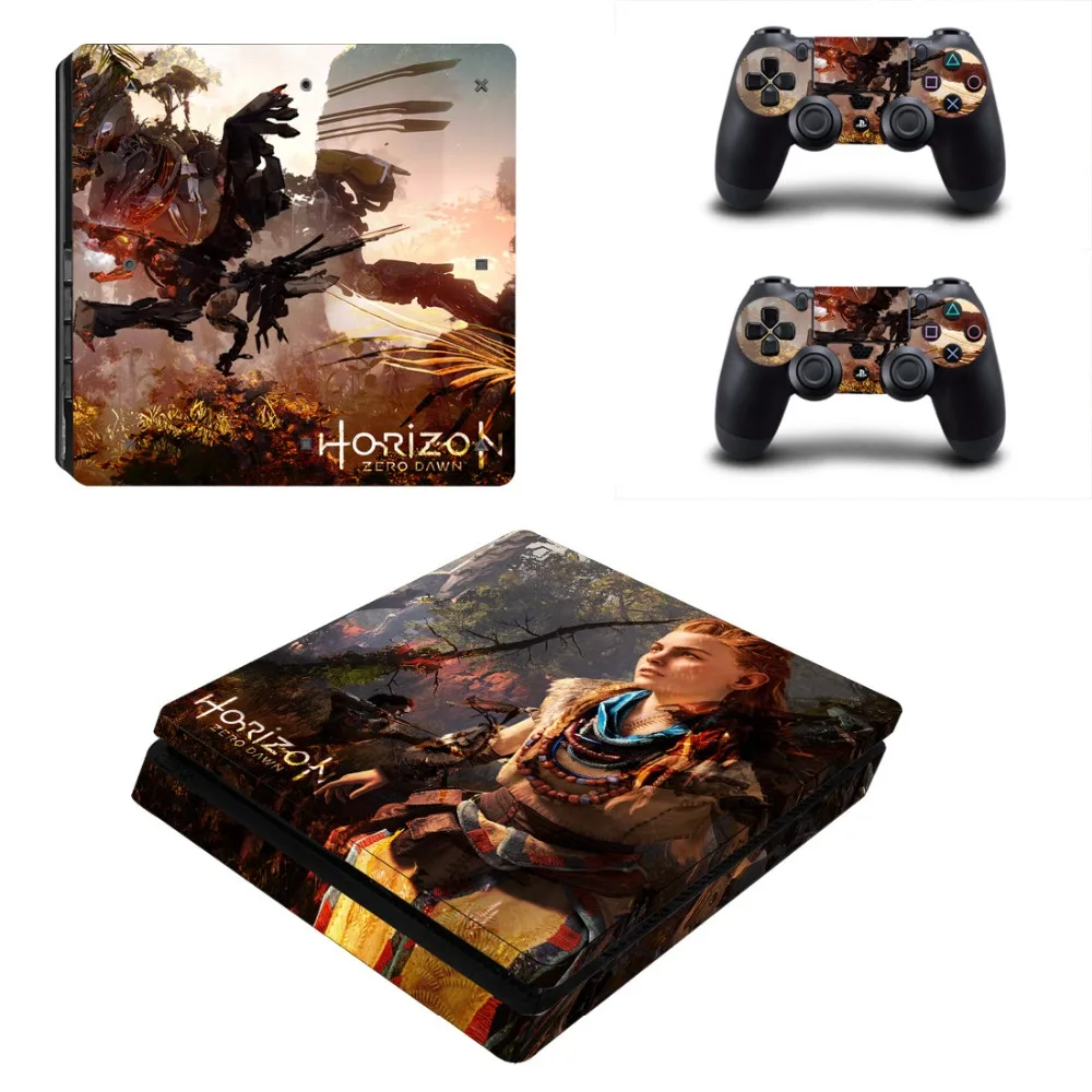 Виниловая наклейка для контроллера PS4 Slim "Horizon Zero Dawn".