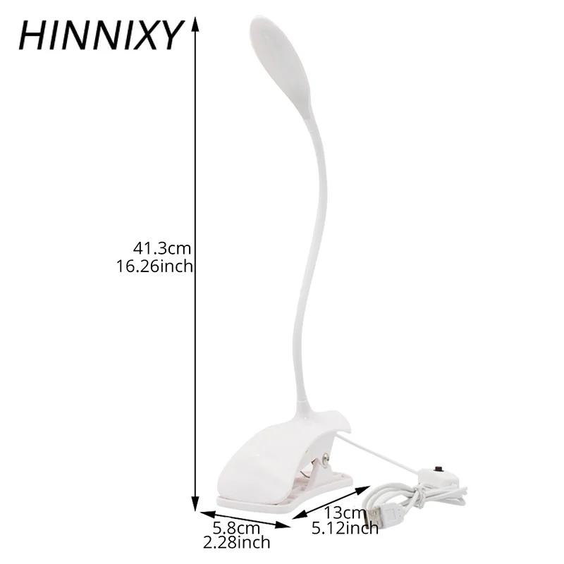 Hinnixy Светодиодная настольная лампа с сенсорным выключателем белая