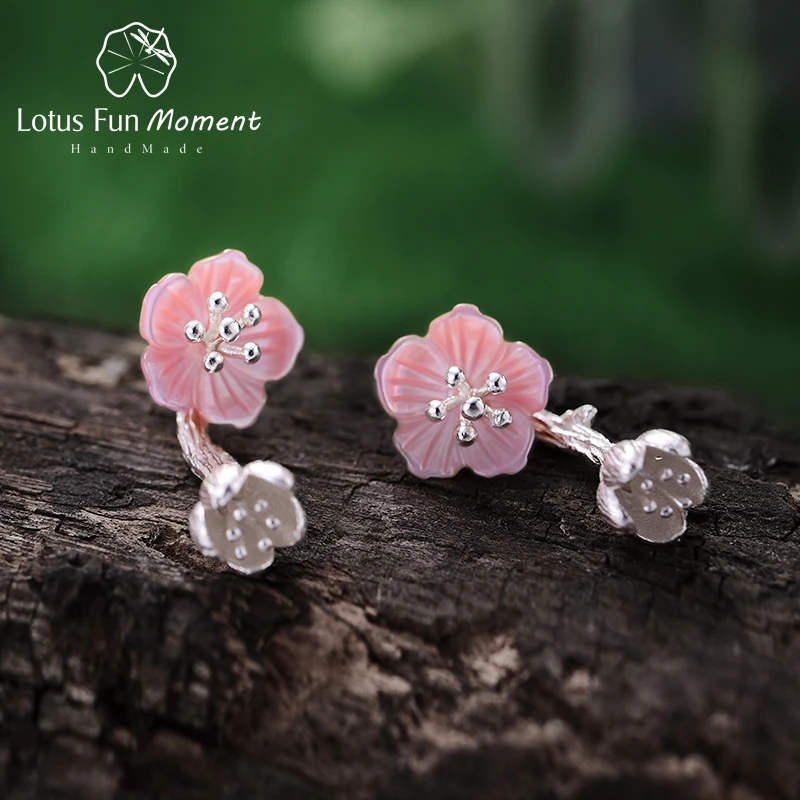 Lotus Fun Moment Real 925 Sterling Silver Natural Creative Handmade Fashion Jewelry Unique Begonia Flowers Drop Earrings Brincos|925 sterling|drop