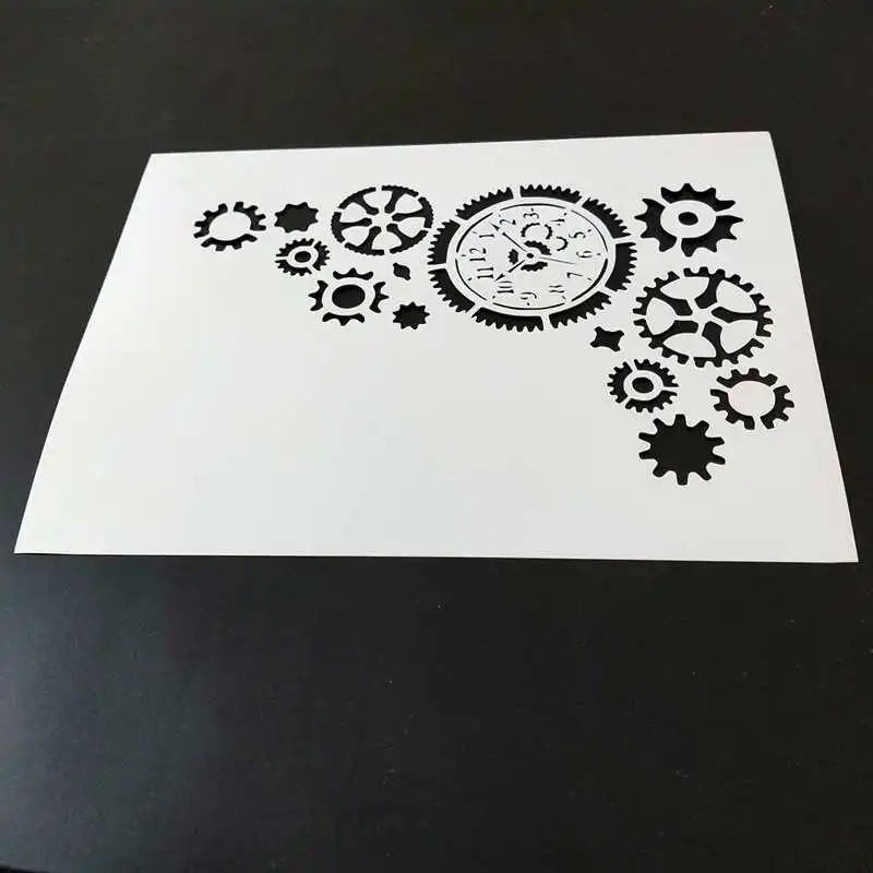 2 вида конструкций трафарет современный промышленный винтажный для скрапбукинга