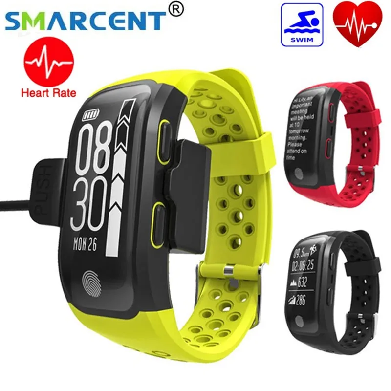 Смарт браслет SMARCENT S908 G03 GPS часы с пульсом IP68 Водонепроницаемый Фитнес трекер