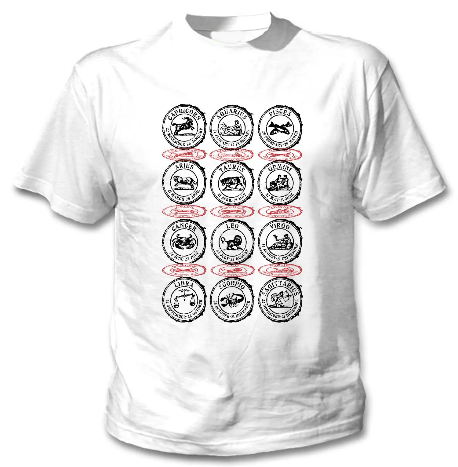 

2019 HOROSCOPE COLLAGE - NEW COTTON WHITE TSHIRT
