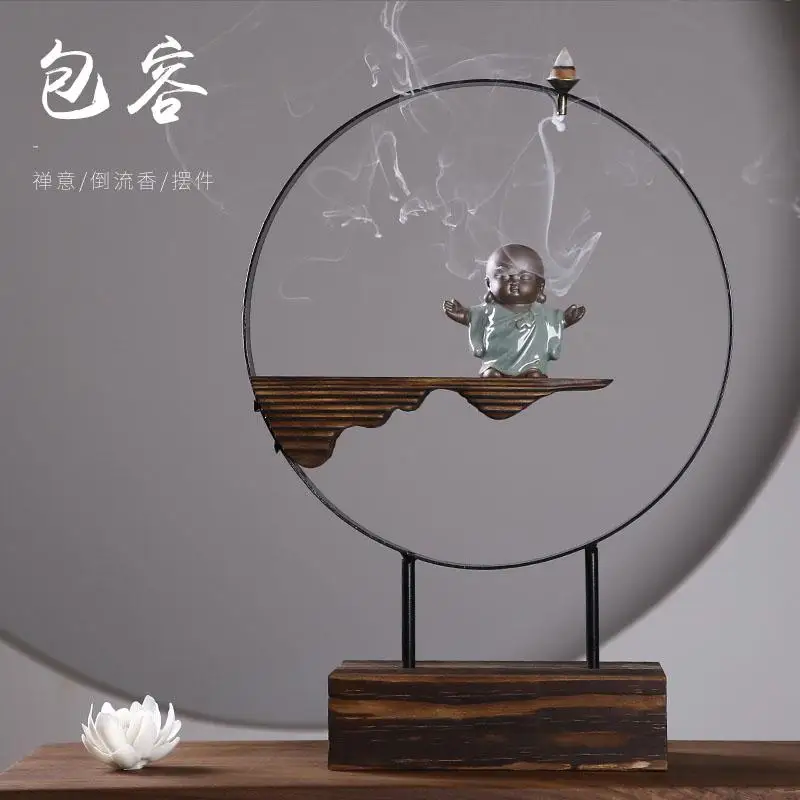Creative Zen украшения для крыльца простой ретро Китайский керамические изделия Гостиная Office для дома мягкие украшения - Цвет: D
