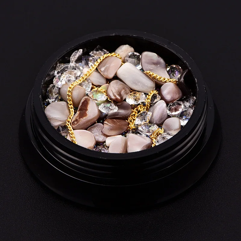 3D Стразы для дизайна ногтей украшения Жемчужный Камень акриловая металлическая