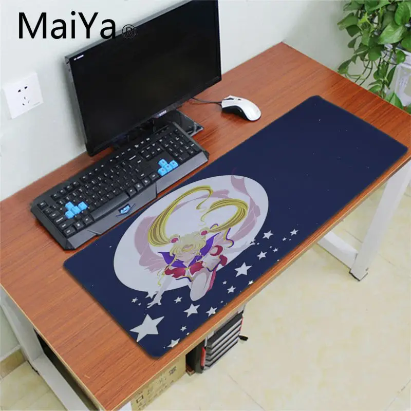 Lock Edge 30x80cm Maiya мой любимый аниме Сейлор Мун геймер скорость мыши розничная маленький резиновый коврик для мыши большой коврик для мыши клавиатуры коврик - Цвет: Lock Edge 30x80cm