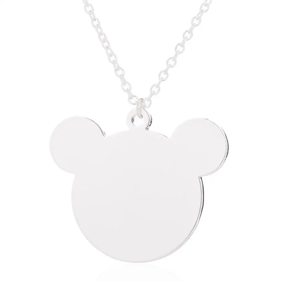 XL399S Jisensp Bijoux модное головное ожерелье Микки милые длинные цепи замок ожерелья, подвески женские массивные ювелирные изделия детские подарки - Окраска металла: XL399S