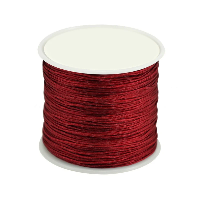 Iron red 1 шт. DIY 0,8 мм тонкая Нефритовая линия неэластичные ручные линии Тонкая Красная Нить оплетка китайский узел одежда рыжие волнистые линии шитья - Цвет: Iron red