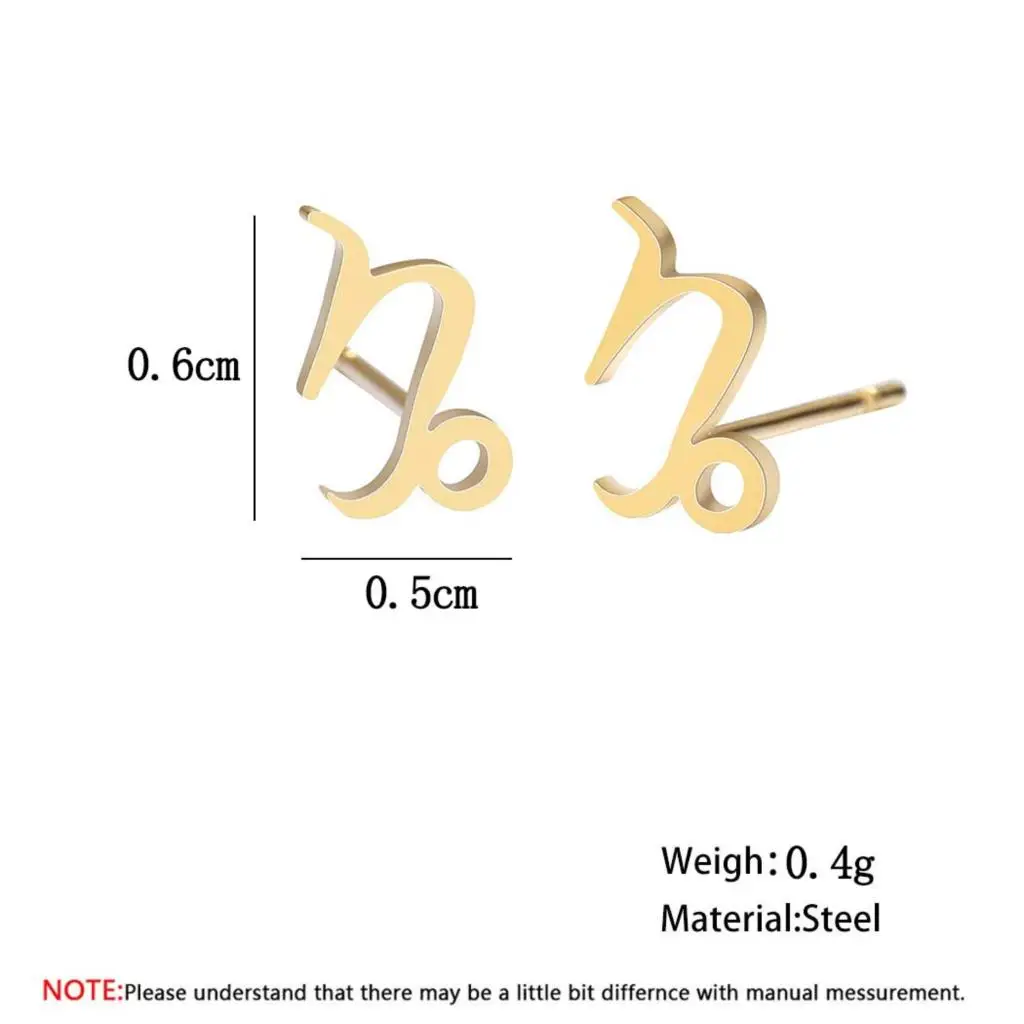 Женские серьги гвоздики Cxwind с созвездиями подарочные зодиака 12 Знак Созвездие