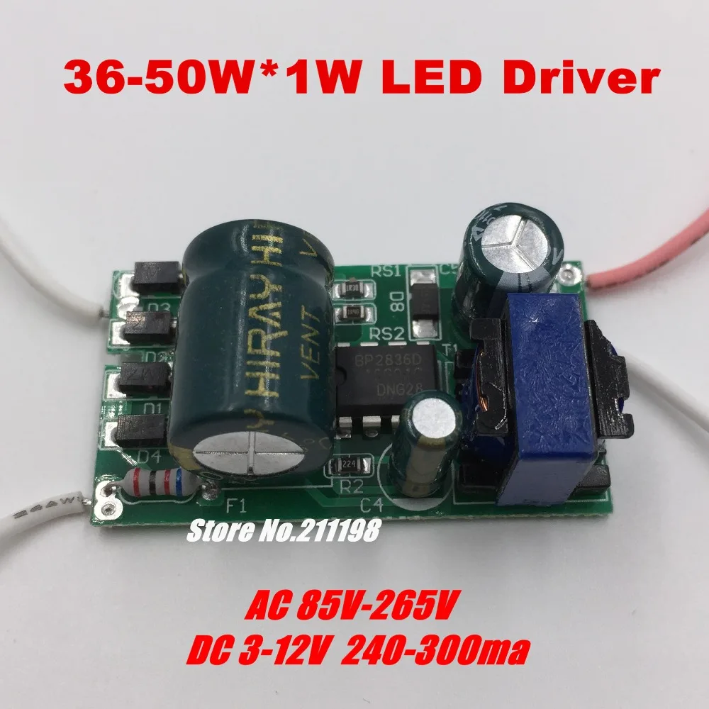 

36-50W Dc120-160V Led Driver Power Supply Ac 220V Built-In Constant Current Lighting Transformers For Ceiling Lamp