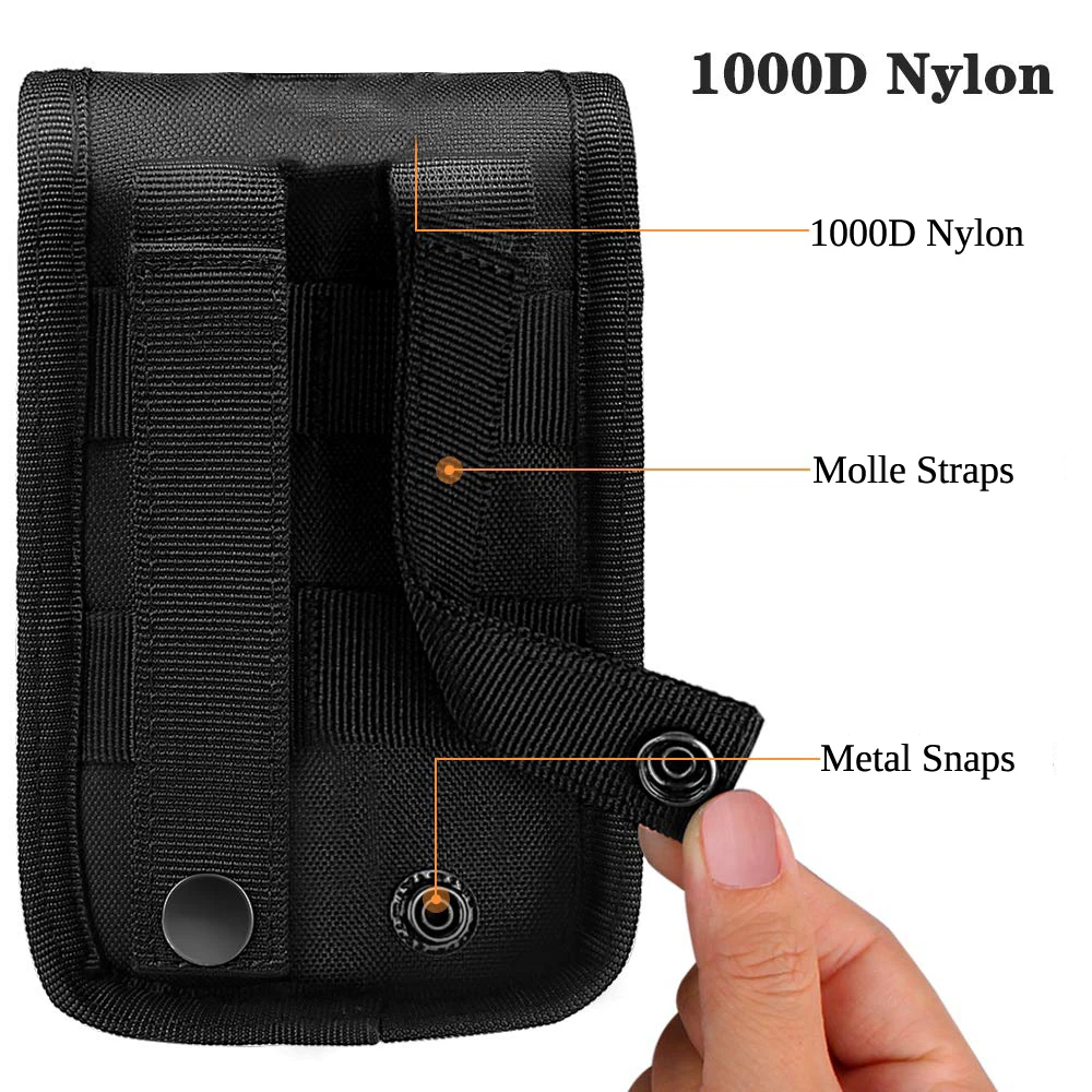 Тактическая Сумка Molle Compact EDC utile Gadget, поясная сумка с кобурой для сотового телефона и слотами для карт для телефона 4-5,7 дюймов