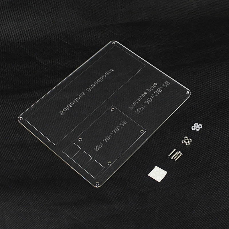 

Raspberry Pi 3 Model B+ Acrylic Mount Plate Transparent Prototype Plate for Raspberry Pi 3B+ / 3B / 2B