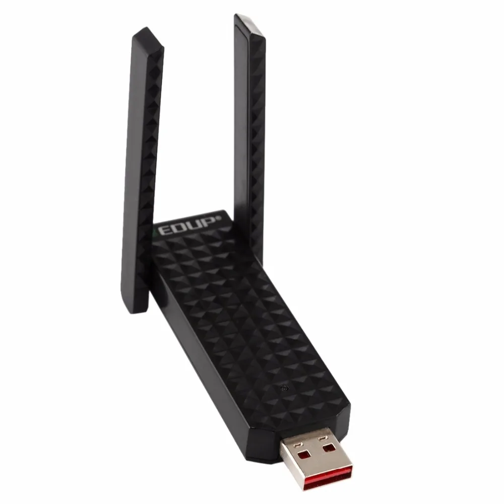 Двухдиапазонный беспроводной адаптер EDUP 600 Мбит/с 2 4 ГГц/5 ГГц 11AC USB 0 сетевая карта