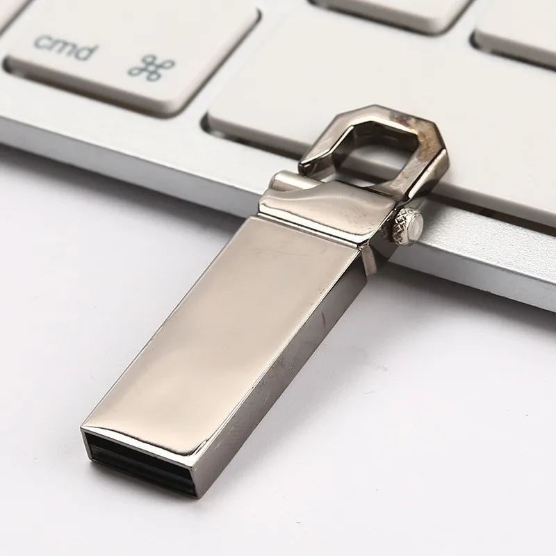 Black New USB Flash Drive 32GB 64GB Metal High Speed USB Stick Pendrive 128GB 8GB Real Capacity Pen Drive 16GB USB Flash - Color: Black