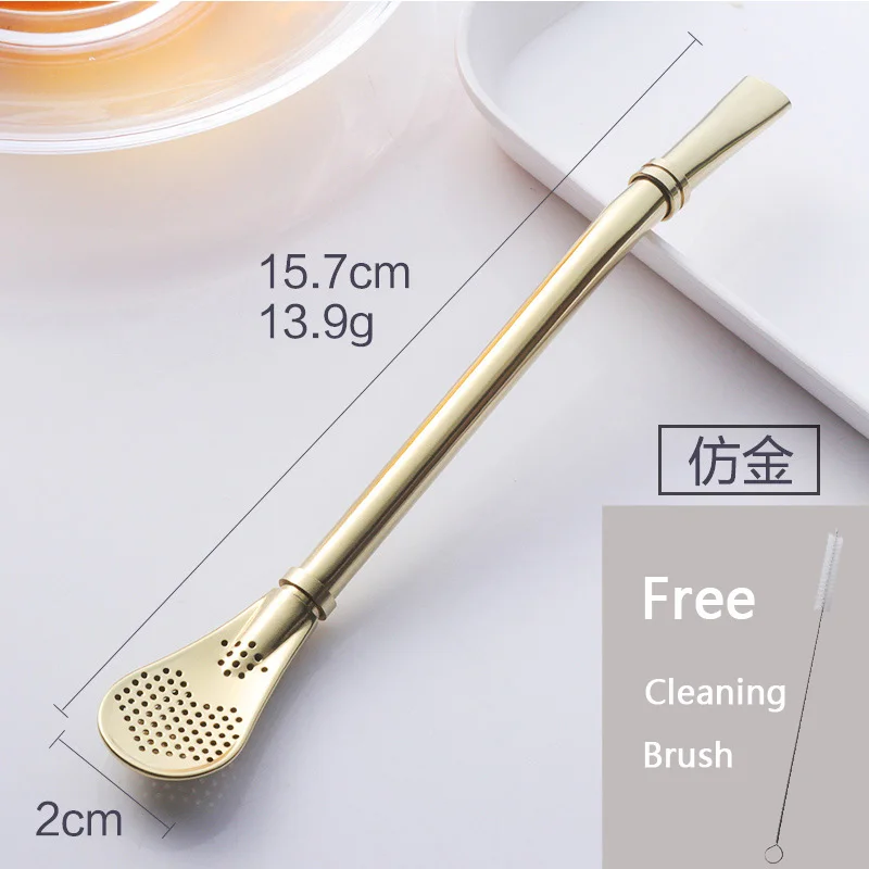 1 pale plus 1brush 1 шт. с 1 щеткой Yerba mate соломенный фильтр 304 нержавеющая сталь Bombilla многоразовые питьевые соломы металлические чайные инструменты барные аксессуары - Цвет: 1 pale plus 1brush