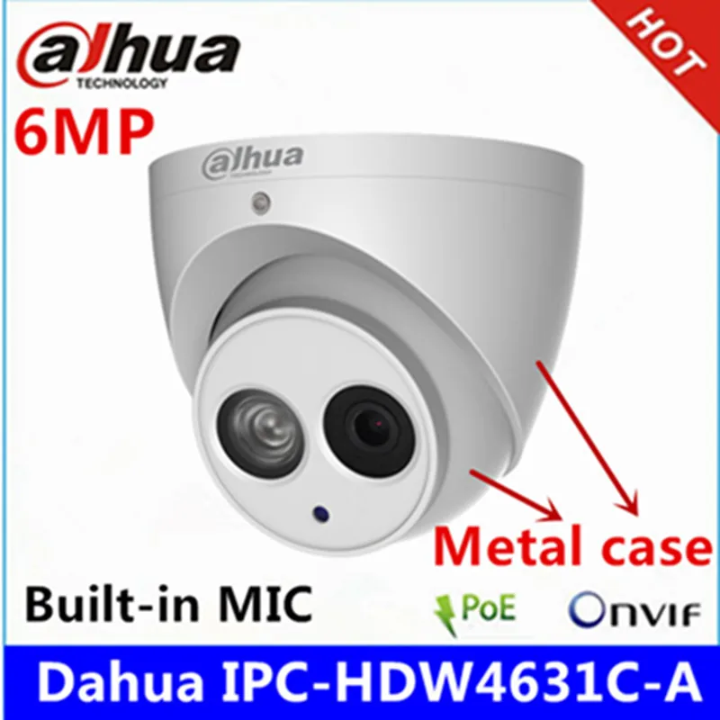 Dahua деталь 6 МП металлический корпус IP камеры встроенный микрофон IR 30m IP67 Замена