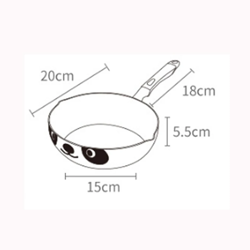 20cm24cm26cm панда горшок японский стиль индукционная плита универсальная сковорода